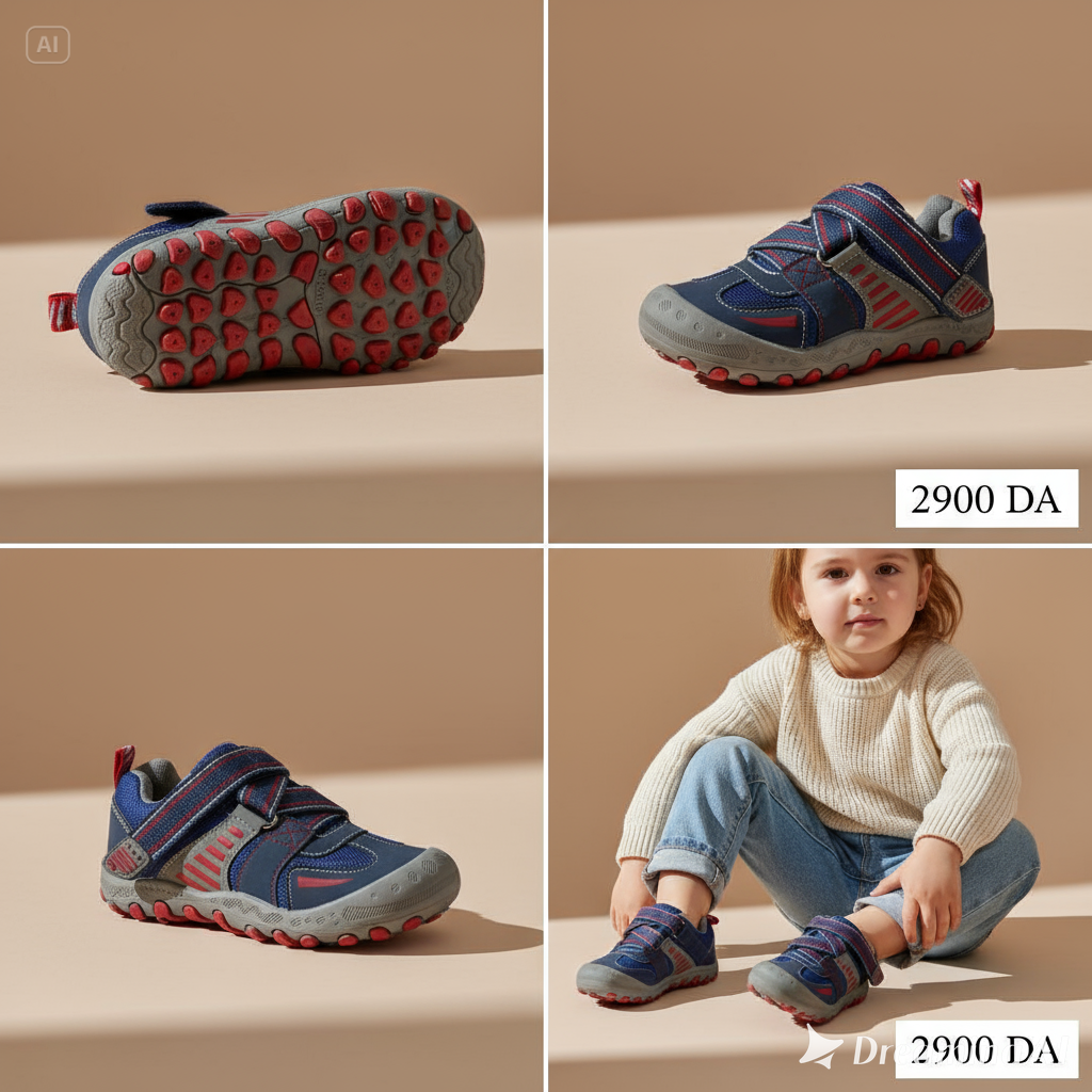 Basket Enfant _ blue - rouge