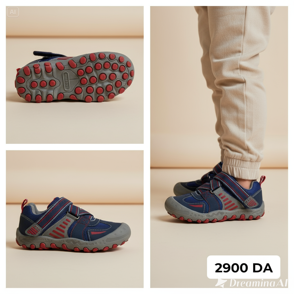 Basket Enfant _ blue - rouge