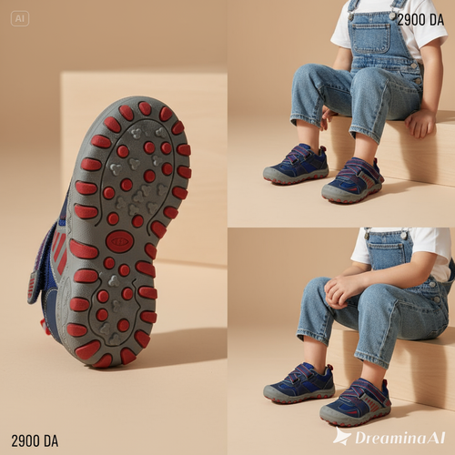 Basket Enfant _ blue - rouge